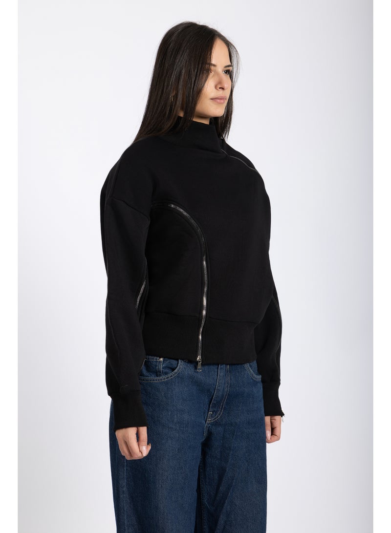 AMICI Double-zipper sweater Black - Image 2